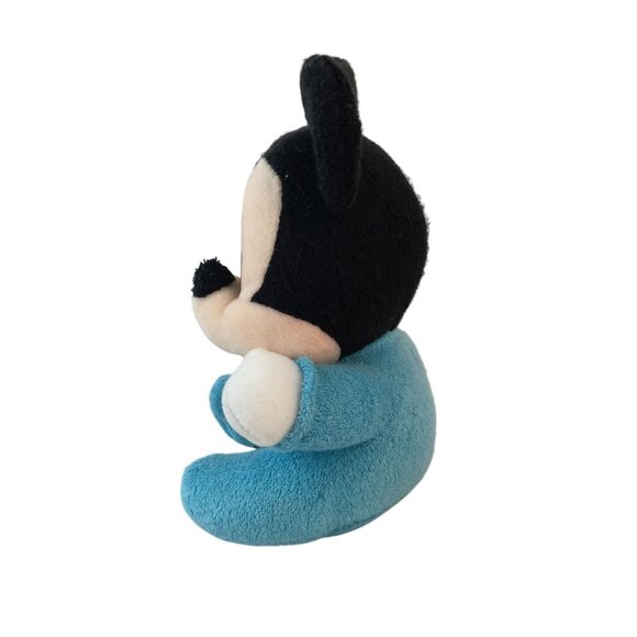 Vtg Mattel Disney Baby Mickey Minnie Mouse Plush w/Bibs Rattle Terry Cloth - Picture 5 of 15